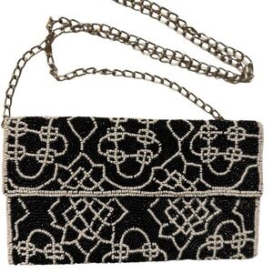 Versona Beaded Clutch Crossbody Purse